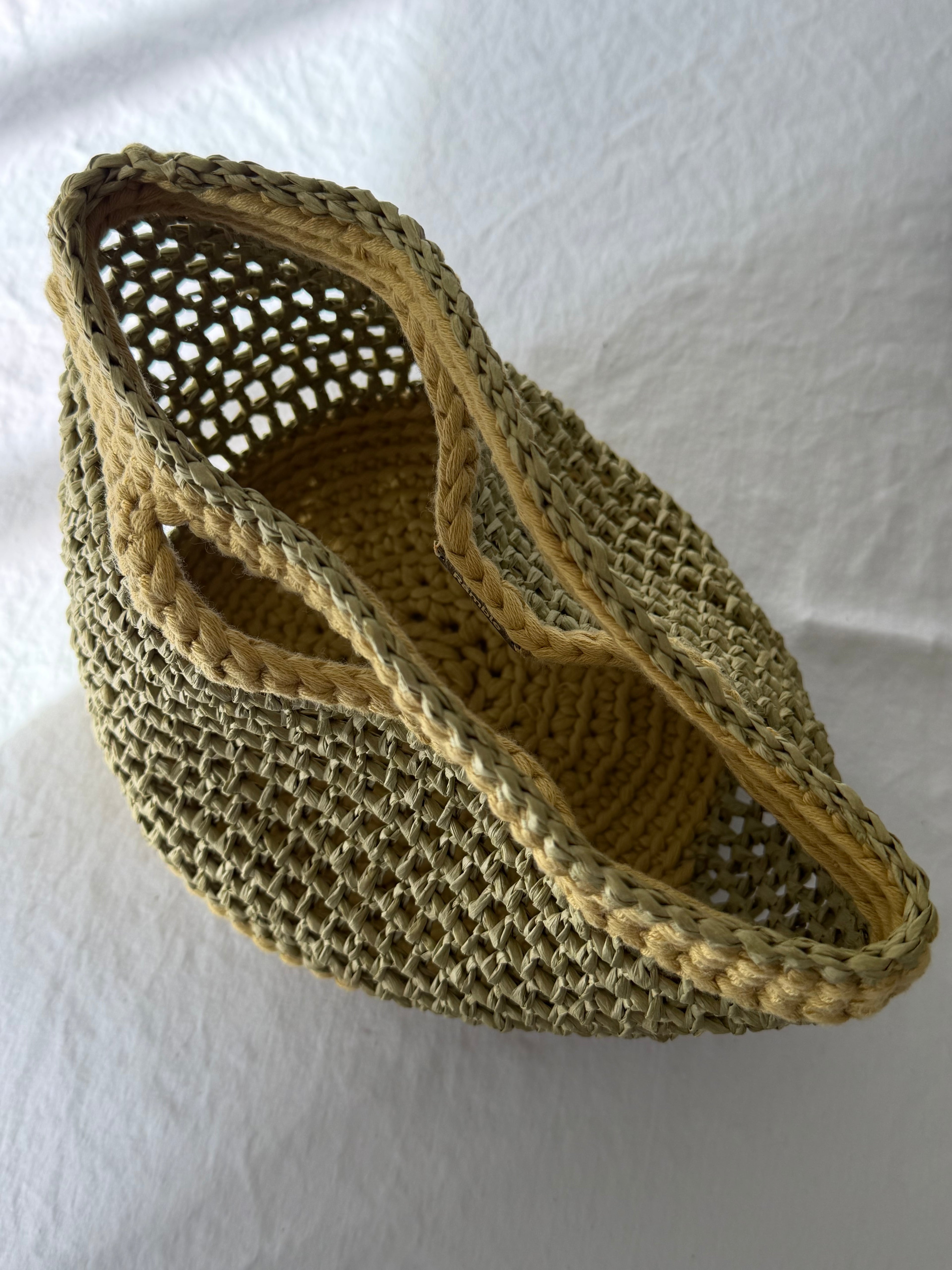 Raffia Bag in Summer Citron