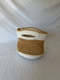 Raffia Bag in White Sand