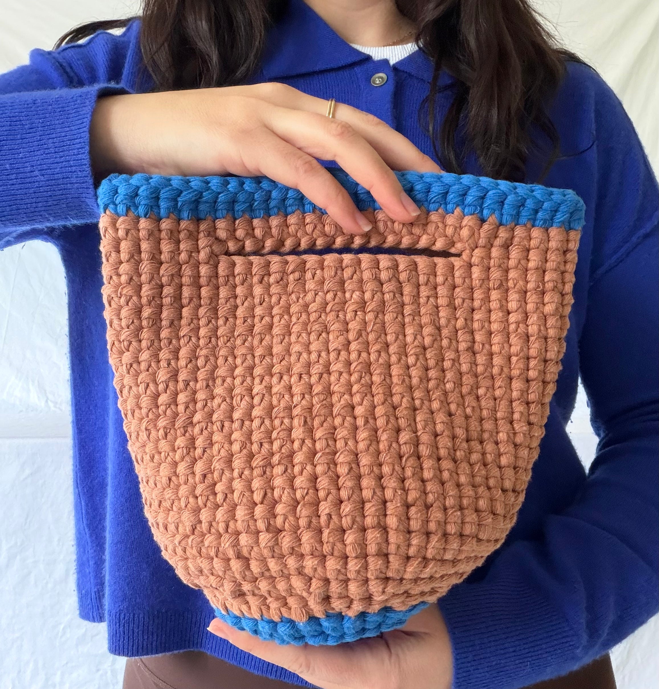 Sidecar Bag in Blue Clay